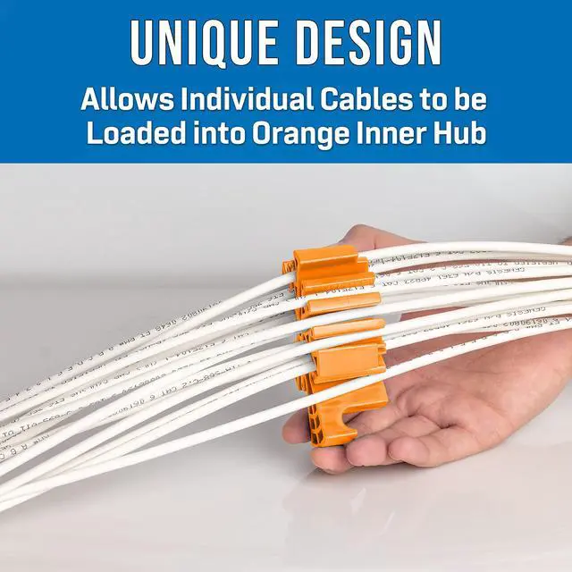Alt view image 3 of 5 - Cable Comb Tool, Wire Comb, Cable Dresser, Bundler, Organizing Tool, Ethernet Comb, Network Cable, Data Cable Comb, Cable Dresser, Cat6 - Patented Design - Perfect for Cable Management