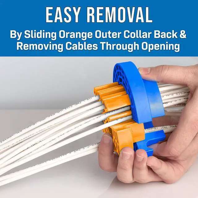 Alt view image 4 of 5 - Cable Comb Tool, Wire Comb, Cable Dresser, Bundler, Organizing Tool, Ethernet Comb, Network Cable, Data Cable Comb, Cable Dresser, Cat6 - Patented Design - Perfect for Cable Management