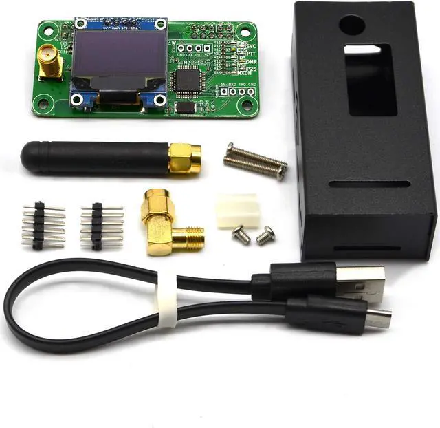 Main image of AURSINC MMDVM Hotspot Board (V1.5.2) + Antenna + OLED Display Aluminium Case Support UHF C4FM YSF NXDN DSTAR P25 DMR Fully Assembled and Tested (Raspberry pi not Included)