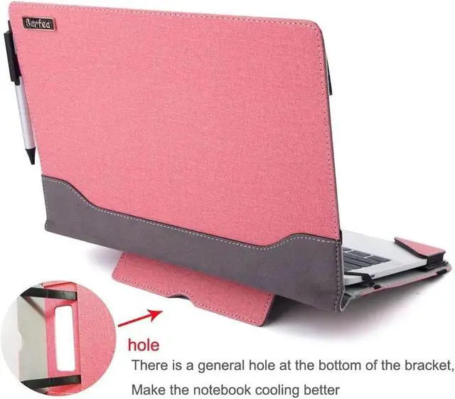 Alt view image 5 of 5 - Berfea Stand Cover Case Compatible with Acer Chromebook Spin 513 CP513-1H,R841T-S4ZG,R841T-S5VA 13.3 inch Laptop Protective Case Notebook Sleeve PU Leather Hard Case Shell