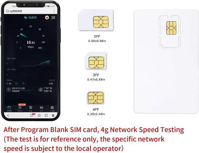 Alt view image 5 of 5 - Smart Chip EMV SIM eID Card Reader Writer Programmer with 5pcs Blank Programable LTE USIM 4G Card + SIM Personalize Software (Black)