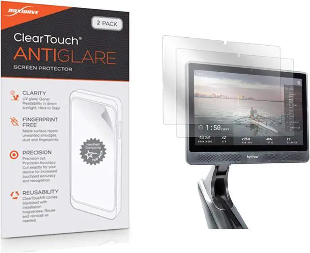 Main image of BoxWave Screen Protector Compatible with Hydrow Rower - ClearTouch Anti-Glare (2-Pack), Anti-Fingerprint Matte Film Skin for Hydrow Rower