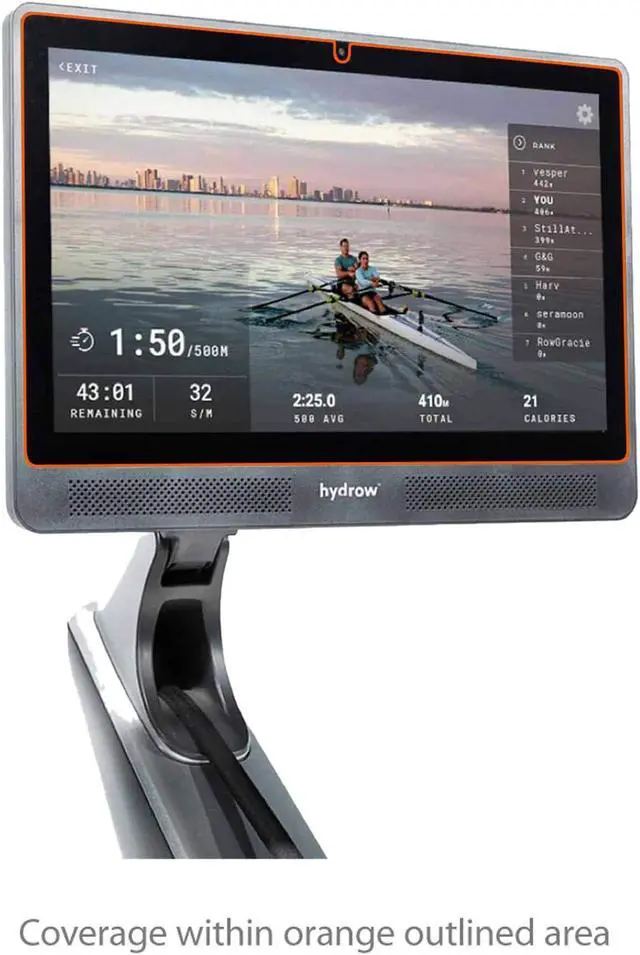 Alt view image 2 of 5 - BoxWave Screen Protector Compatible with Hydrow Rower - ClearTouch Crystal (2-Pack), HD Film Skin - Shields from Scratches for Hydrow Rower