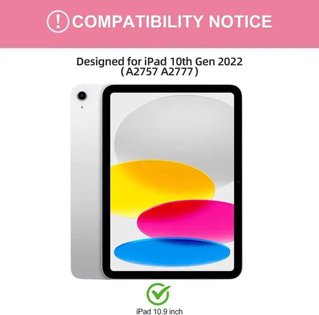 Alt view image 2 of 5 - BQSS iPad 10th Generation Keyboard Case 10.9"2022, Slim Smart Keyboard Case for iPad 10th Gen 2022,Detachable Wireless Keyboard,Pencil Holder (Red)