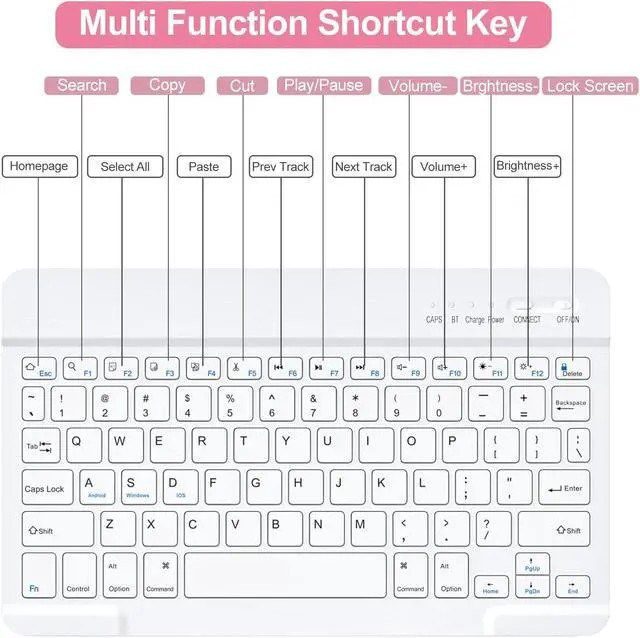 Alt view image 3 of 5 - BQSS iPad 10th Generation Keyboard Case 10.9"2022, Slim Smart Keyboard Case for iPad 10th Gen 2022,Detachable Wireless Keyboard,Pencil Holder (Red)