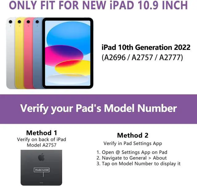 Alt view image 2 of 5 - CC Store Touchpad Keyboard Case for iPad 10th Generation 10.9" 2022, Multi-Touch & Backlit Keys, 360deg Rotatable & Pencil Holder,for New iPad 11 Generation(A16) 11-inch Case Keyboard (Purple)