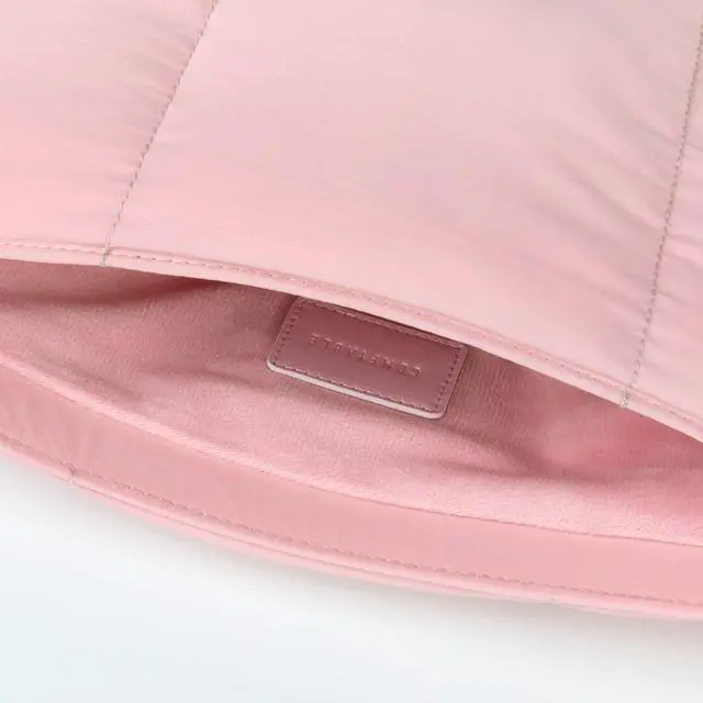 Alt view image 3 of 5 - Comfyable Puffy Laptop Sleeve 15 Inch 16 Inch, Quilted Puffer Laptop Carrying Case for Women, Pillow Pouch Compatible for MacBook Air 15 in M4 2025 & MacBook Pro 16 in M4 2024, Pink