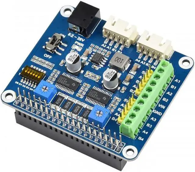 Main image of Coolwell Waveshare Stepper Motor HAT for Raspberry Pi 4B+ 4B 3B+ 3B 2B+ Zero W WH Jetson Nano Dual DRV8825 Motor Controller up to 1/32 Microstepping Drives Two Stepper Motors