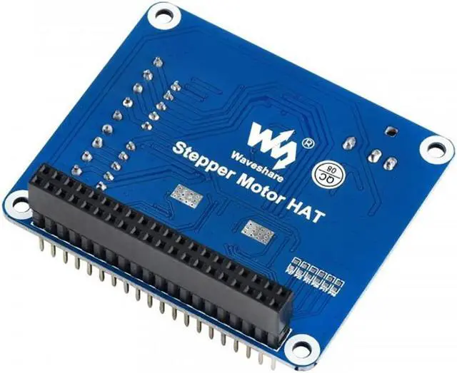 Alt view image 2 of 5 - Coolwell Waveshare Stepper Motor HAT for Raspberry Pi 4B+ 4B 3B+ 3B 2B+ Zero W WH Jetson Nano Dual DRV8825 Motor Controller up to 1/32 Microstepping Drives Two Stepper Motors