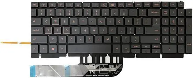 Alt view image 4 of 5 - GinTai Laptop US Backlit Keyboard Replacement for Dell G15 (5510) G15 (5511) G15 5515 G15 5520 0H4XRJ 343NN