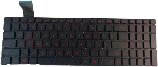 Main image of DBParts Backlit Laptop Keyboard for Asus ROG GL551JX GL552JX GL752VL GL752VT GL771J ZX50 ZX50VX G551JX G58JM G741JM GL551 GL551JM GL551JW GL552VW GL552VX GL752VM GL752VW GL752VY GL771JM ZX50J