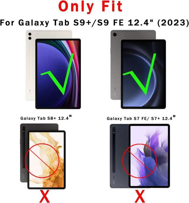 Alt view image 2 of 5 - DOMEUN Keyboard Case for 12.4 inch Samsung Galaxy Tab S9 FE Plus/S9 Plus 2023 Tablet - Multi-Touch Trackpad + S Pen Holder + Silicone Back Cover + Detachable Wireless Keyboard Folio Tablet Case