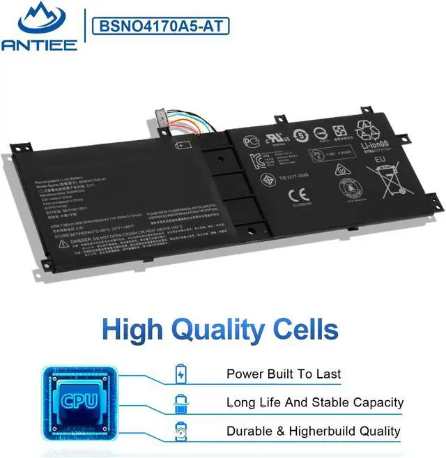 Alt view image 4 of 5 - ANTIEE BSNO4170A5-AT 5B10L68713 Laptop Battery for Lenovo Ideapad Miix 510-12ISK 80U1 510-12IKB 80XE 520-12IKB 20M3 20M4 81CG, Miix 5 pro 510-12 Series LH5B10L67278 BSNO4170A5-LH 7.68V 39Wh 5110mAh
