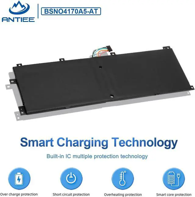 Alt view image 5 of 5 - ANTIEE BSNO4170A5-AT 5B10L68713 Laptop Battery for Lenovo Ideapad Miix 510-12ISK 80U1 510-12IKB 80XE 520-12IKB 20M3 20M4 81CG, Miix 5 pro 510-12 Series LH5B10L67278 BSNO4170A5-LH 7.68V 39Wh 5110mAh