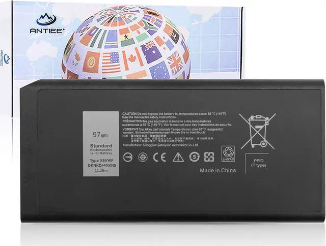Main image of ANTIEE 97Wh X8VWF Laptop Battery for Dell Latitude 14 Rugged 5404 5414 E5404 Extreme 7404 7414 E7404 Series P46G P46G002 P46G001 CJ2K1 VCWGN 4XKN5 YGV51 DKNKD XRJDF XN4KN 453-BBBE 453-BBBD 11.1V