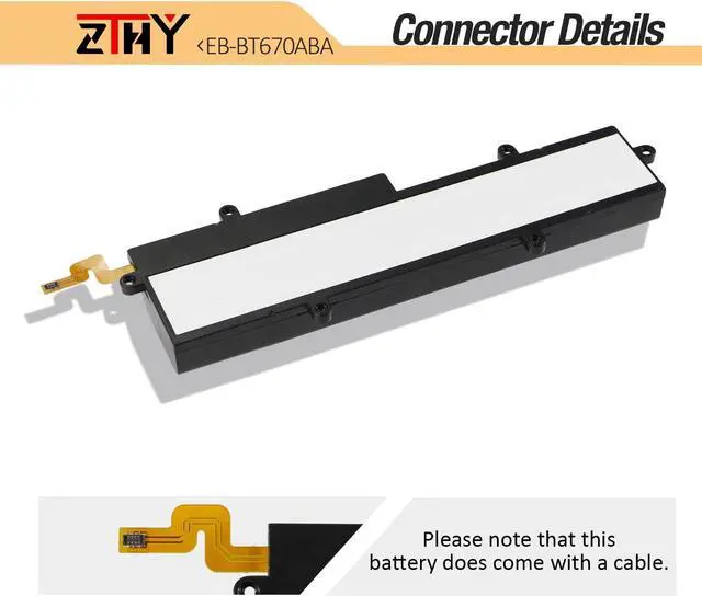 Alt view image 5 of 5 - ZTHY 64.64Wh EB-BT670ABA EB-BT670ABE Laptop Battery Replacement for Samsung Galaxy View 18.4" SM-T670 SM-T677A Series AA2GA26BS AA2GC05BS AA2GB07BS AA2GB07B AA1G907KS AA1GA02BS AA2GC16BS AA2GB23BS