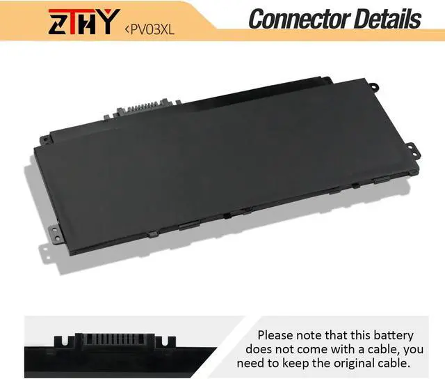 Alt view image 4 of 5 - ZTHY PV03XL PP03XL Laptop Battery Replacement for HP Pavilion x360 13-BB 14-DV 14-DW 14M-DW 14-DK 13-bb0xxx 14-dv0xxx 14-dw0xxx 14m-dw0xxx 14M-DW0023DX 14m-dw0013dx dw1013dx L83393-005 L83388-421