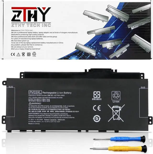 Main image of ZTHY PV03XL PP03XL Laptop Battery Replacement for HP Pavilion x360 13-BB 14-DV 14-DW 14M-DW 14-DK 13-bb0xxx 14-dv0xxx 14-dw0xxx 14m-dw0xxx 14M-DW0023DX 14m-dw0013dx dw1013dx L83393-005 L83388-421