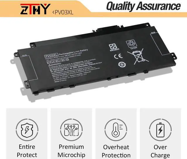 Alt view image 5 of 5 - ZTHY PV03XL PP03XL Laptop Battery Replacement for HP Pavilion x360 13-BB 14-DV 14-DW 14M-DW 14-DK 13-bb0xxx 14-dv0xxx 14-dw0xxx 14m-dw0xxx 14M-DW0023DX 14m-dw0013dx dw1013dx L83393-005 L83388-421