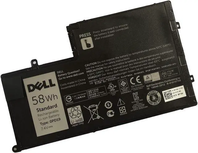 Main image of DELL 0PD19 Battery 7.4V 58Wh for DELL Inspiron 14 5442 14 5443 14 5445 14 5447 14 5448 14 5457 15 15 5542 15 5543 15 5545 15 5547 15 5548 15 5557 Latitude 3450 3550 Compatible with TRHFF 11.1V 43WH