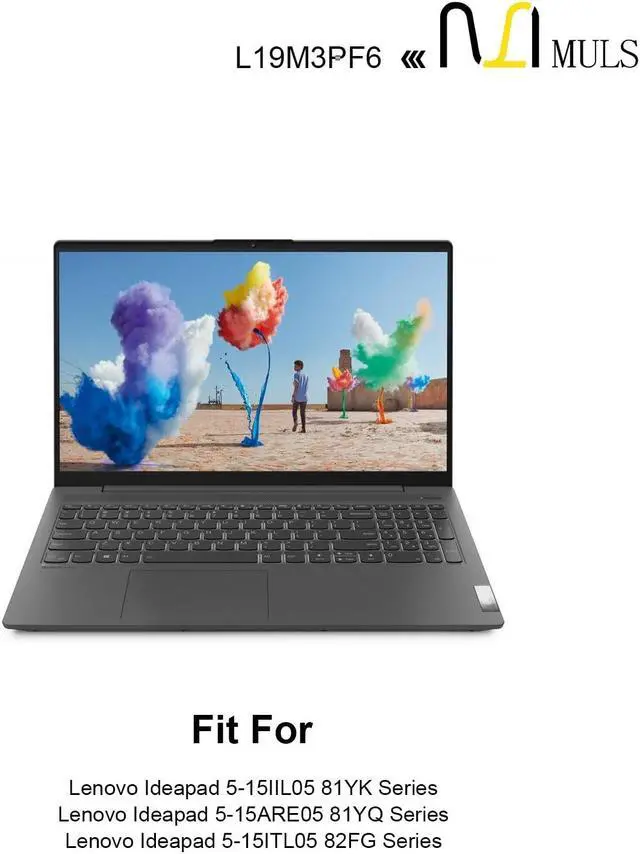 Alt view image 3 of 5 - MULS L19L3PF2 L19M3PF6 Laptop Battery Replacement for Lenovo Ideapad 5-15IIL05 5-15ARE05 5-15ITL05 5-15ARE05 5-15IAL7 5-15ABA7 Series L19C3PF5 L19M4PF1 L19D3PF3 SB10W86961 5B10W86945 57Wh 3-Cells