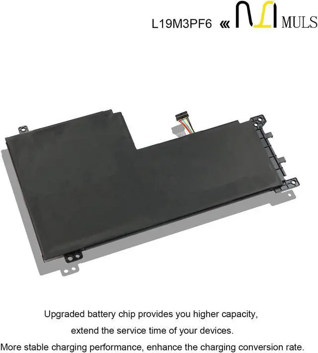 Alt view image 5 of 5 - MULS L19L3PF2 L19M3PF6 Laptop Battery Replacement for Lenovo Ideapad 5-15IIL05 5-15ARE05 5-15ITL05 5-15ARE05 5-15IAL7 5-15ABA7 Series L19C3PF5 L19M4PF1 L19D3PF3 SB10W86961 5B10W86945 57Wh 3-Cells