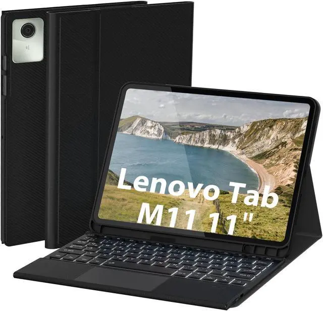 Main image of DoohowCase Backlit Bluetooth Keyboard Case Touch for Lenovo Tab M11 11-inch 2024, Keyboard with Trackpad with 7-Color Backlit and Multi-Angle Kickstand for Lenovo Tab M11 11"