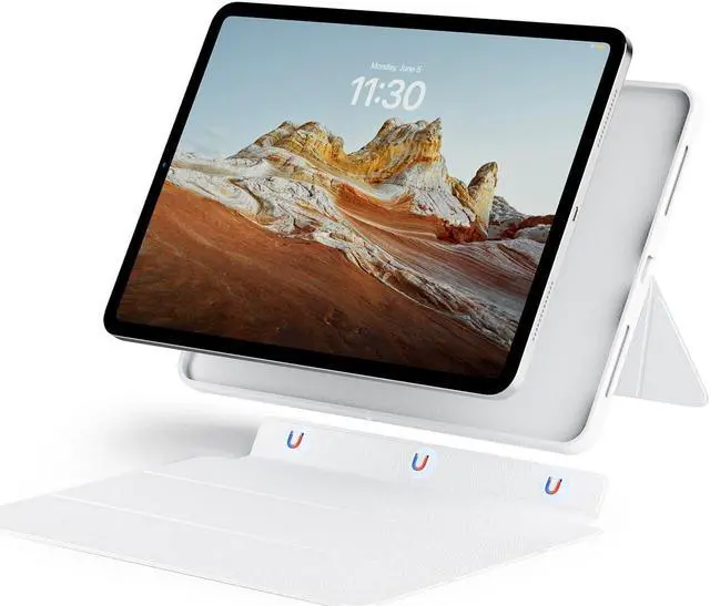 Alt view image 2 of 5 - EISSCCE iPad Pro 12.9-inch Case 2020-2022,2-Layer, Separable, Slim Protective Magnetic Stand Cover with 3 Using Modes, Auto Sleep/Wake, Support 2nd Gen Pencil Charging (White)