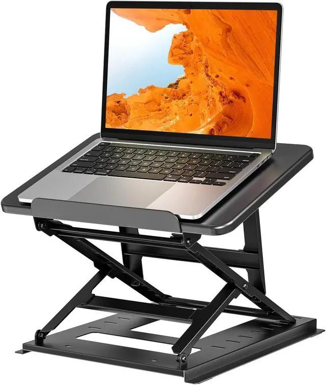 Main image of HUANUO Adjustable Laptop Stand for Desk, Adjustable Height Laptop Riser - Easy to Sit or Stand with 9 Adjustable Angles, Portable Computer Stand Fits 15.6 Inch Laptop & Notebook