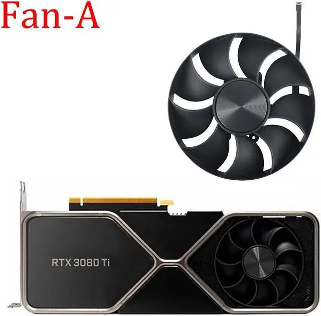 Alt view image 5 of 5 - 85mm Video Card Fan Replacement for NVIDIA RTX 3080 3080Ti FE Founders Edition Graphics Card Fan (Fan-B)