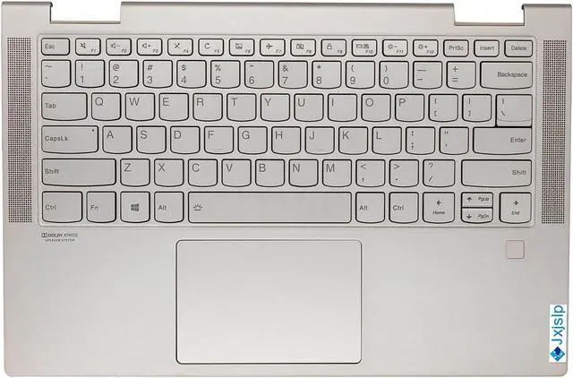 Main image of Replacement Upper Case Palmrest for Lenovo Yoga C740-14IML C740-14 Series Laptop Backlit Keyboard Assembly Touchpad Top Cover 5CB0U43990 Mica