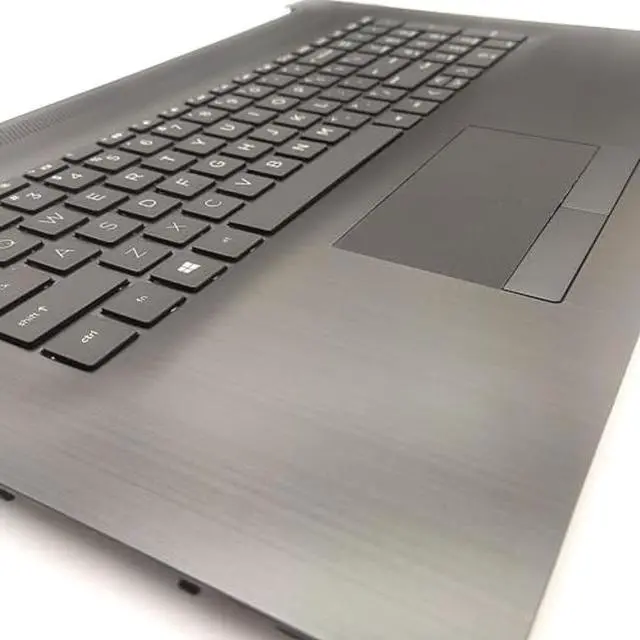 Alt view image 4 of 5 - Jxjslp Replacement Upper Case Palmrest for HP 17-by 17-ca 17t-by 17z-ca Series Laptop Non-Backlit Keyboard Assembly Top Cover US Layout with 73H0 Touchpad L22750-001 Gray