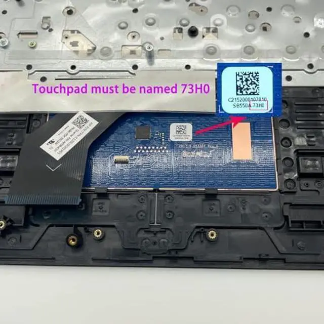 Alt view image 5 of 5 - Jxjslp Replacement Upper Case Palmrest for HP 17-by 17-ca 17t-by 17z-ca Series Laptop Non-Backlit Keyboard Assembly Top Cover US Layout with 73H0 Touchpad L22750-001 Gray