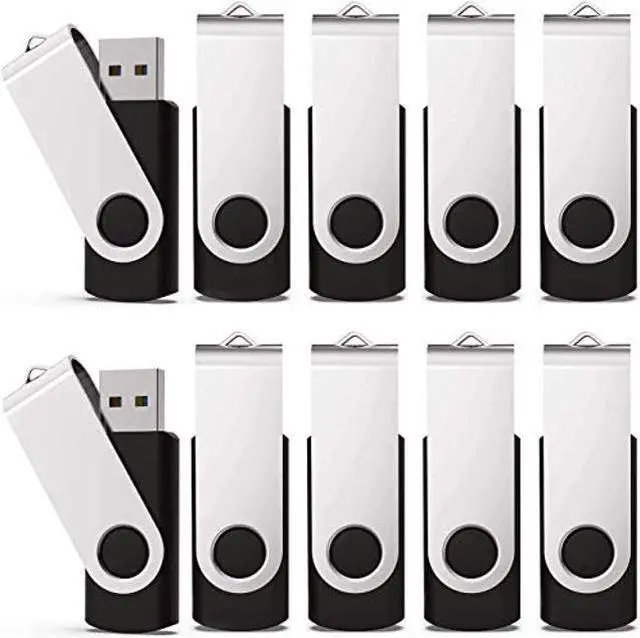 Main image of KEXIN 20 Pack 8GB Flash Drive 8G Bulk USB Thumb Drive USB Stick Jump Drive USB 2.0 Flash Drive with Led Indicator, Black