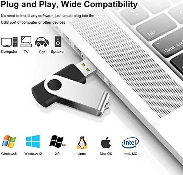 Alt view image 3 of 5 - KEXIN 20 Pack 8GB Flash Drive 8G Bulk USB Thumb Drive USB Stick Jump Drive USB 2.0 Flash Drive with Led Indicator, Black
