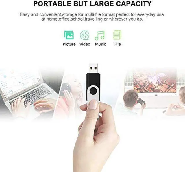 Alt view image 4 of 5 - KEXIN 20 Pack 8GB Flash Drive 8G Bulk USB Thumb Drive USB Stick Jump Drive USB 2.0 Flash Drive with Led Indicator, Black