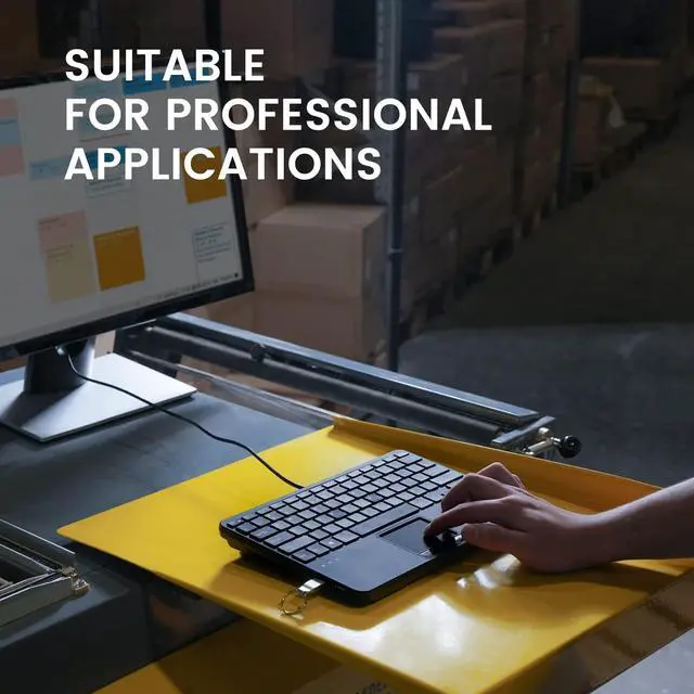 Alt view image 2 of 5 - Perixx PERIBOARD-525 US, Wired Mini USB Keyboard with Touchpad - X Type Scissor Keys - 11.18x7.17x1.1 Inches - Build-in 2 USB Hubs - US English