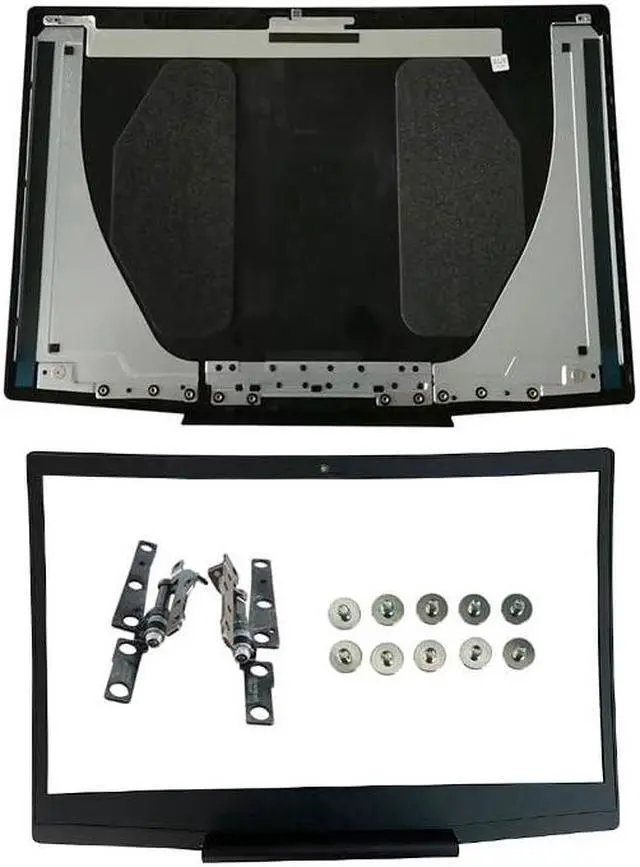 Main image of RGBBYTE Blue Logo LCD Back Cover & Front Bezel& Hinges Set G3 15 3590 for Dell G3 15 3500 Gaming Laptop 747KP 0747KP Black LCD Top Case Rear Lid + Hinges & Bezel & 10Pcs Screws