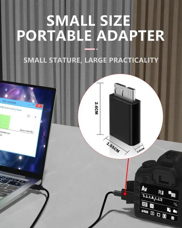 Alt view image 4 of 5 - ShineeKee USB C Adapter 8 Pack Micro B to USB C, Type C Female to Micro B Male Cable Adapter, USB 3.1 Adapter for Hard Drive Cable, USB C Hard Drive Cable Adapter for USB 3.0 External Portable