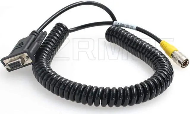 Main image of SZRMCC Total Station Data Collector Coiled Cable 6 pin Hirose Male to DB9 RS232 for Top-con Sokkia South Total Station (Coiled Cable)