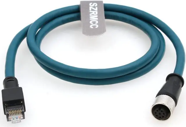 Alt view image 2 of 4 - SZRMCC M12 Sensor Actuator Cable A Code 8 Pin Female to RJ45 Ethernet Cable Cat 6A High Flex Waterproof Network Cable for Industrial Automation Profibus DeviceNet (2m)