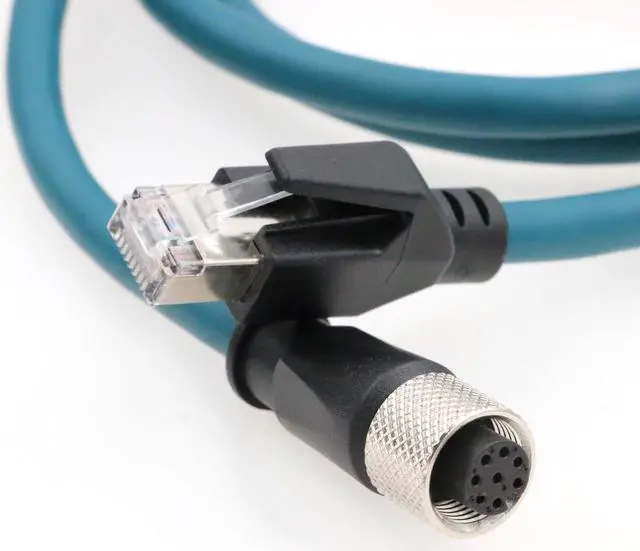 Alt view image 3 of 4 - SZRMCC M12 Sensor Actuator Cable A Code 8 Pin Female to RJ45 Ethernet Cable Cat 6A High Flex Waterproof Network Cable for Industrial Automation Profibus DeviceNet (2m)