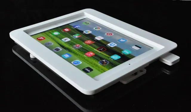 Alt view image 5 of 5 - POS IN CLOUD TABcare White Acrylic Security Anti-Theft VESA Enclosure for iPad Mini 1/2/3 with Wall Mount Kit