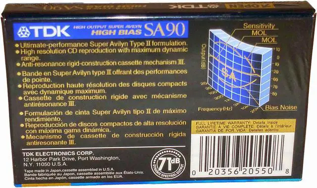 Alt view image 3 of 3 - TDK SA 90 Super Avilyn High Bias Ultimate CD Performance Blank Audio Cassettes - 4 Pack