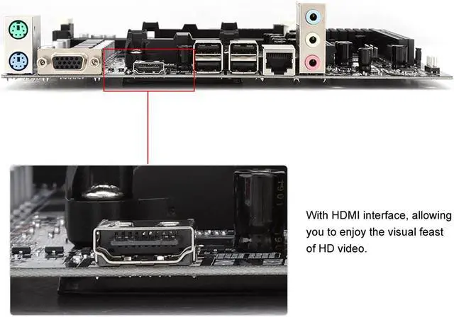 Alt view image 4 of 5 - Motherboard, Desktop Motherboard for AMD A10/A8/A6/A4/Athlon Full Range of Graphics Chip for APU Graphics, Dual DDR3 1333/1600MHz, for Computer