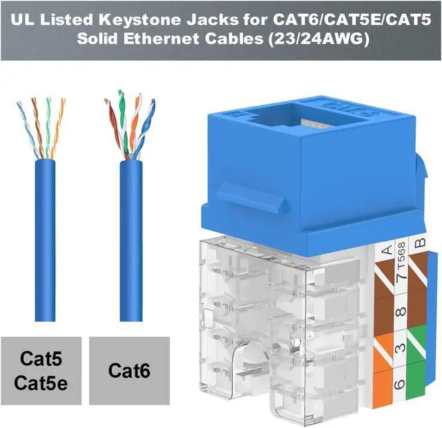 Alt view image 2 of 5 - VCE RJ45 Pass Through Crimper Bundle with 50-Pack Cat6 Pass Through Connectors Blue