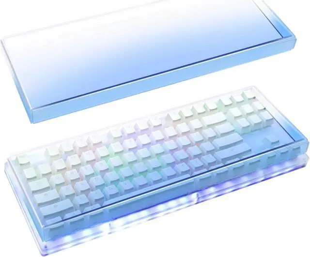 Main image of Geekria Tenkeyless Acrylic Keyboard Dust Cover, Cover for TKL 80% Compact 87 Key Computer Mechanical Gaming Keyboard, Compatible with Logitech G713, G715 (Gradient Blue)