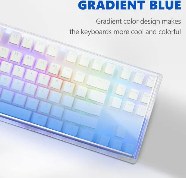 Alt view image 3 of 5 - Geekria Tenkeyless Acrylic Keyboard Dust Cover, Cover for TKL 80% Compact 87 Key Computer Mechanical Gaming Keyboard, Compatible with Logitech G713, G715 (Gradient Blue)