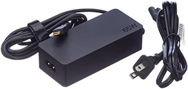 Alt view image 2 of 3 - Lenovo 65w USB Type C Ac Adapter 4X20M26268 With 2 Prong Power Cord Included, Black In The Original Retail Packaging.