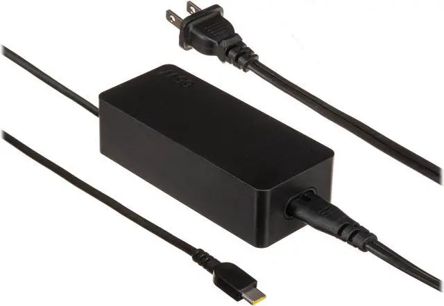 Main image of Lenovo 65w USB Type C Ac Adapter 4X20M26268 With 2 Prong Power Cord Included, Black In The Original Retail Packaging.